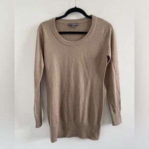 Forever 21 Tan Wool Blend Long Sleeve Sweater Size Large Minimalist Office